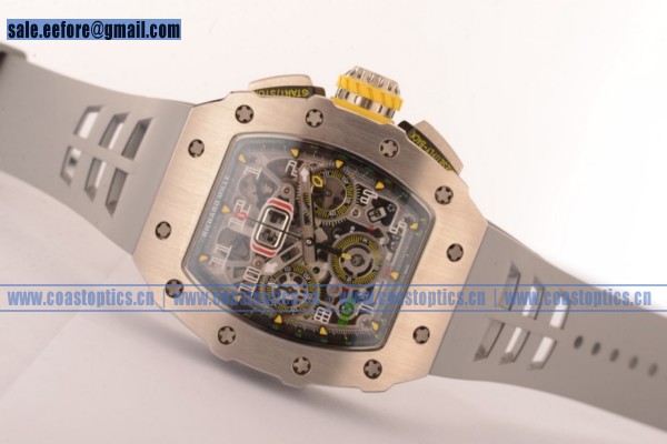Replica Richard Mille RM11-03 Watch Grey Rubber Strap RM11-03(KV)